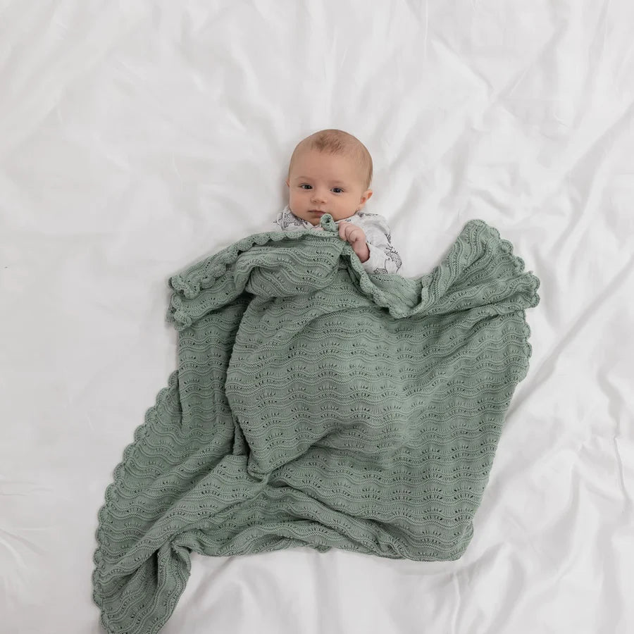 Di Lusso Living - Baby Blanket Harper Duck Egg