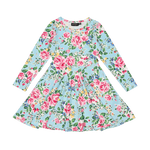 Load image into Gallery viewer, Rock Your Baby - Blue Garden Waisted Dress
