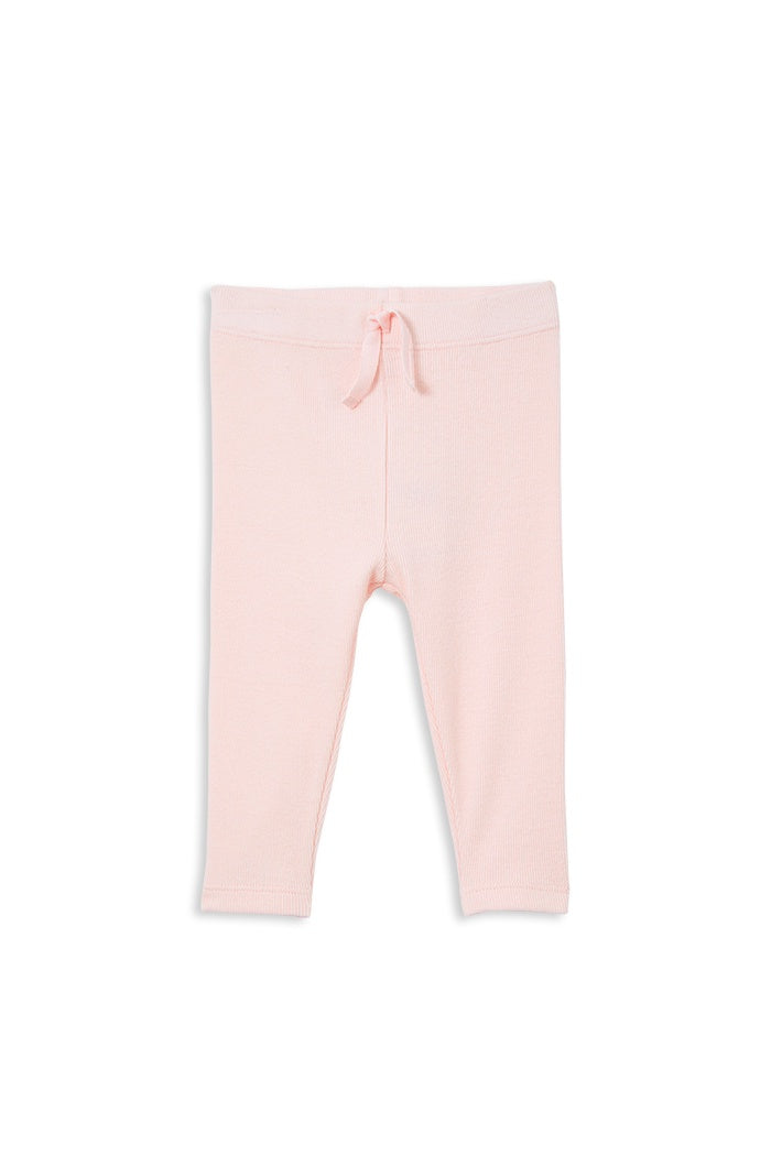 MILKY - Powder Pink Rib Baby Pant