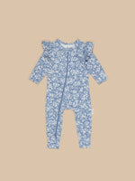 Load image into Gallery viewer, HUXBABY -  FLORAL LAKE ZIP ROMPER
