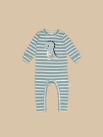 Load image into Gallery viewer, HUXBABY - DINO STRIPE ROMPER
