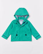Load image into Gallery viewer, Rainkoat - Stripy Sailor Jacket Teal

