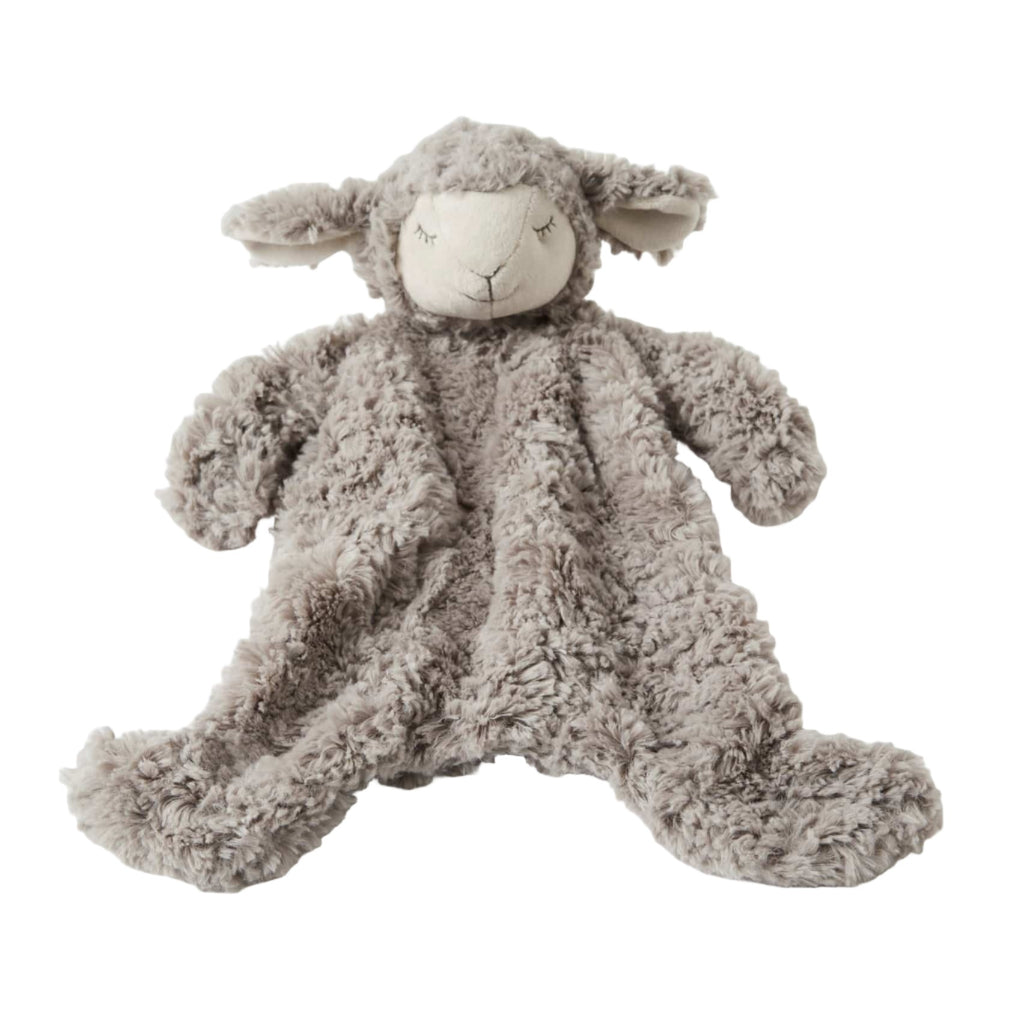 Sheep plush Comforter. Shop now at Sticky Fingers Children's Boutique, Niddrie.