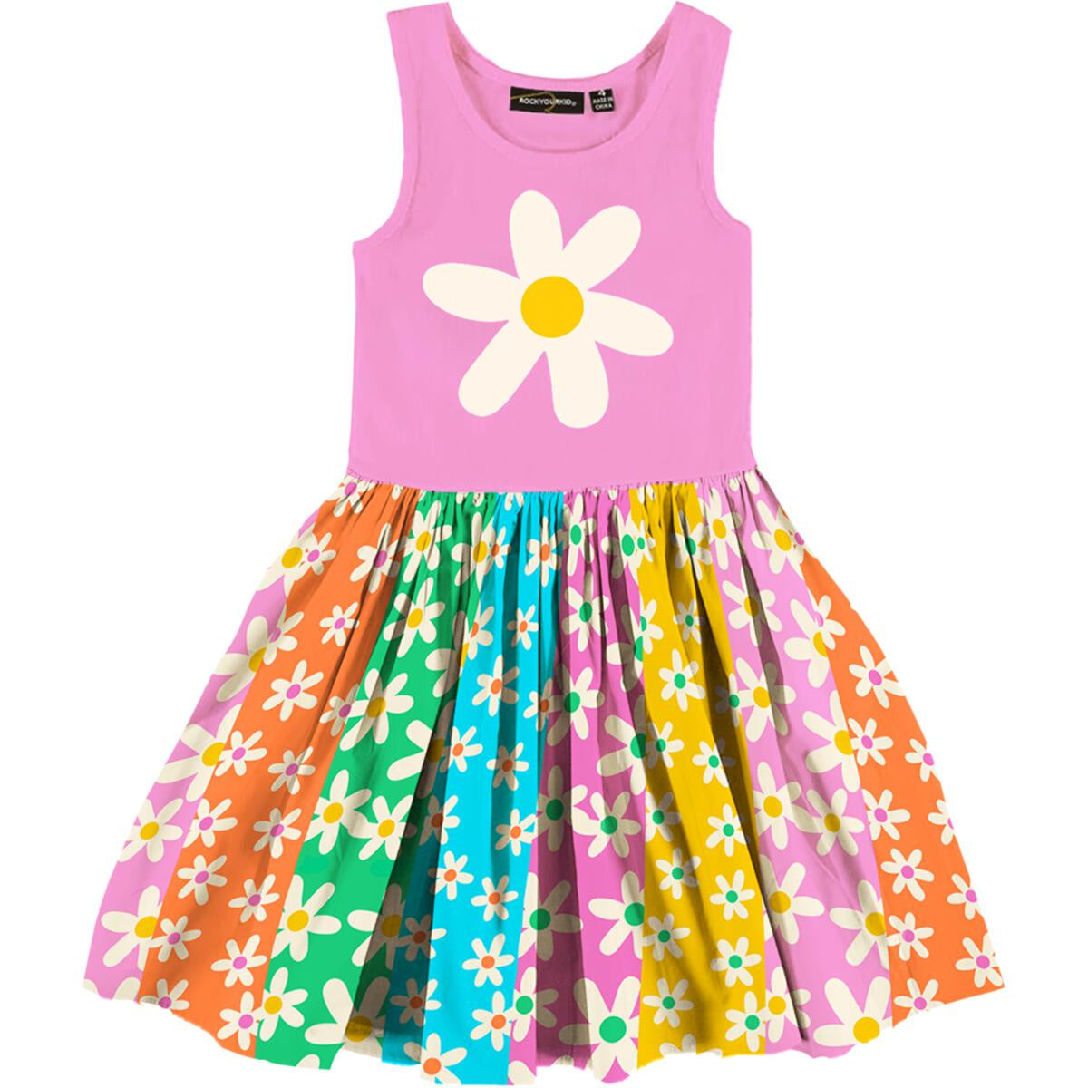 Rock Your Baby - Floral Stripes Singlet Dress