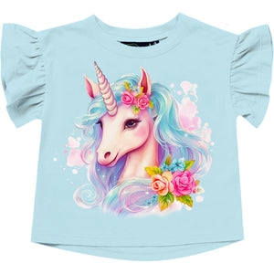 Rock Your Baby - Blue Unicorn T-Shirt