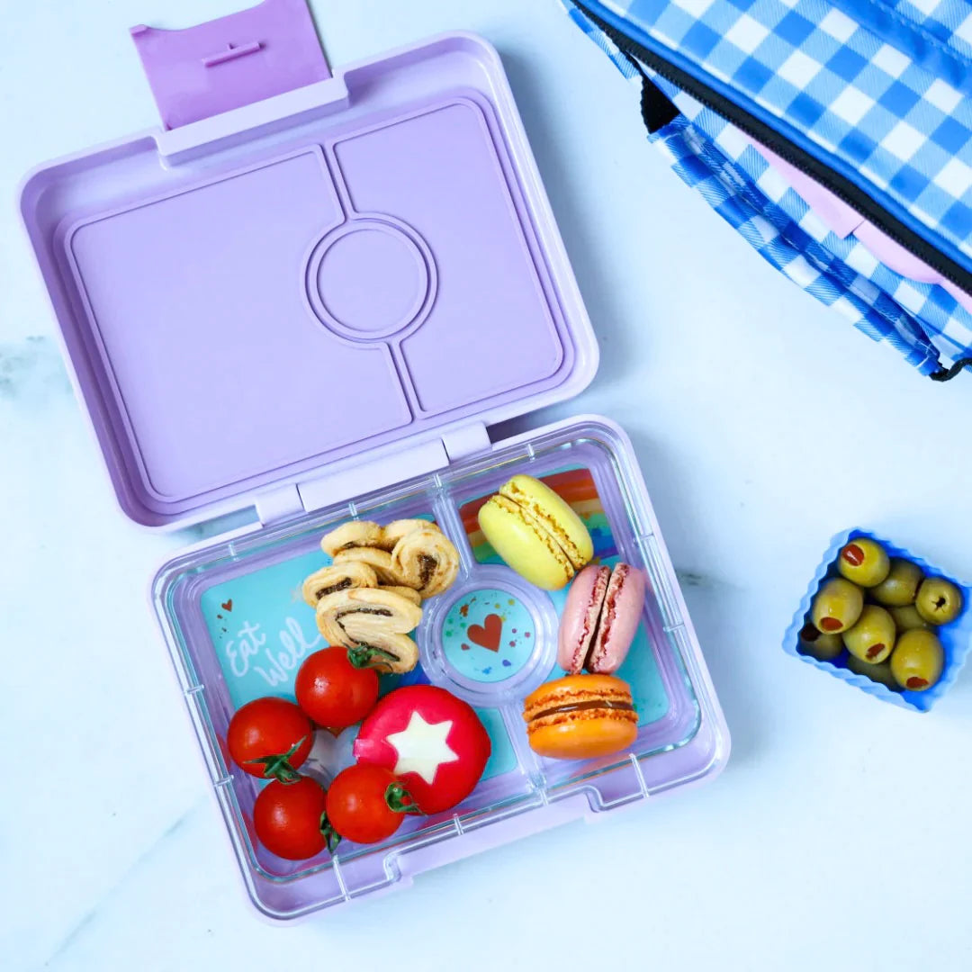 Yumbox - Snack Box 3 - Lulu Purple Rainbow Tray