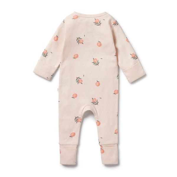 Wilson & Frenchy - Peaches Pointelle Zipsuit with Feet