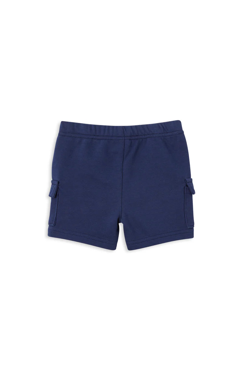 Milky - Navy Fleece Cargo Baby Short