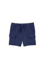 Load image into Gallery viewer, Milky - Navy Fleece Cargo Baby Short
