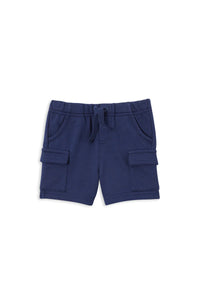 Milky - Navy Fleece Cargo Baby Short