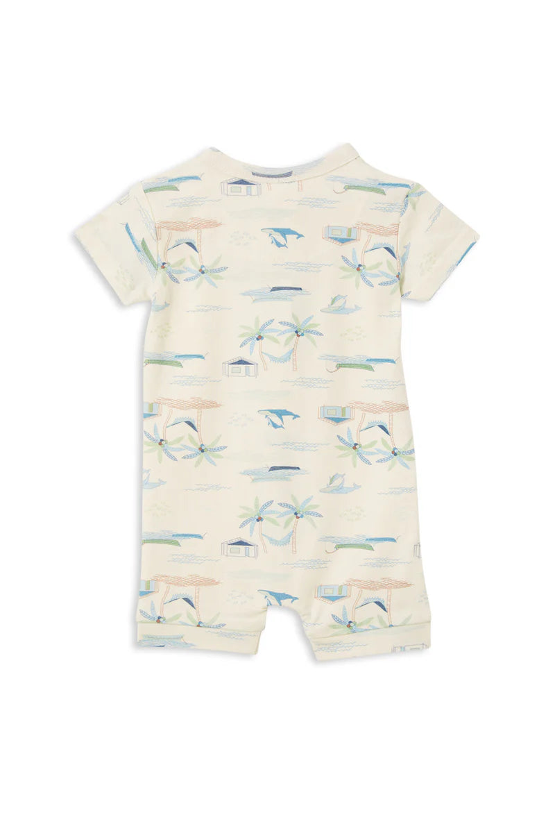 Milky - Fishing Village Zip Romper