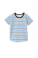 Load image into Gallery viewer, Milky - Blue Stripe Tee
