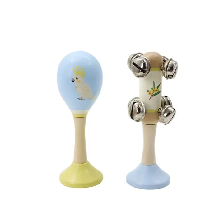 Toyslink - Wooden Maraca & Bell Set - Australiana