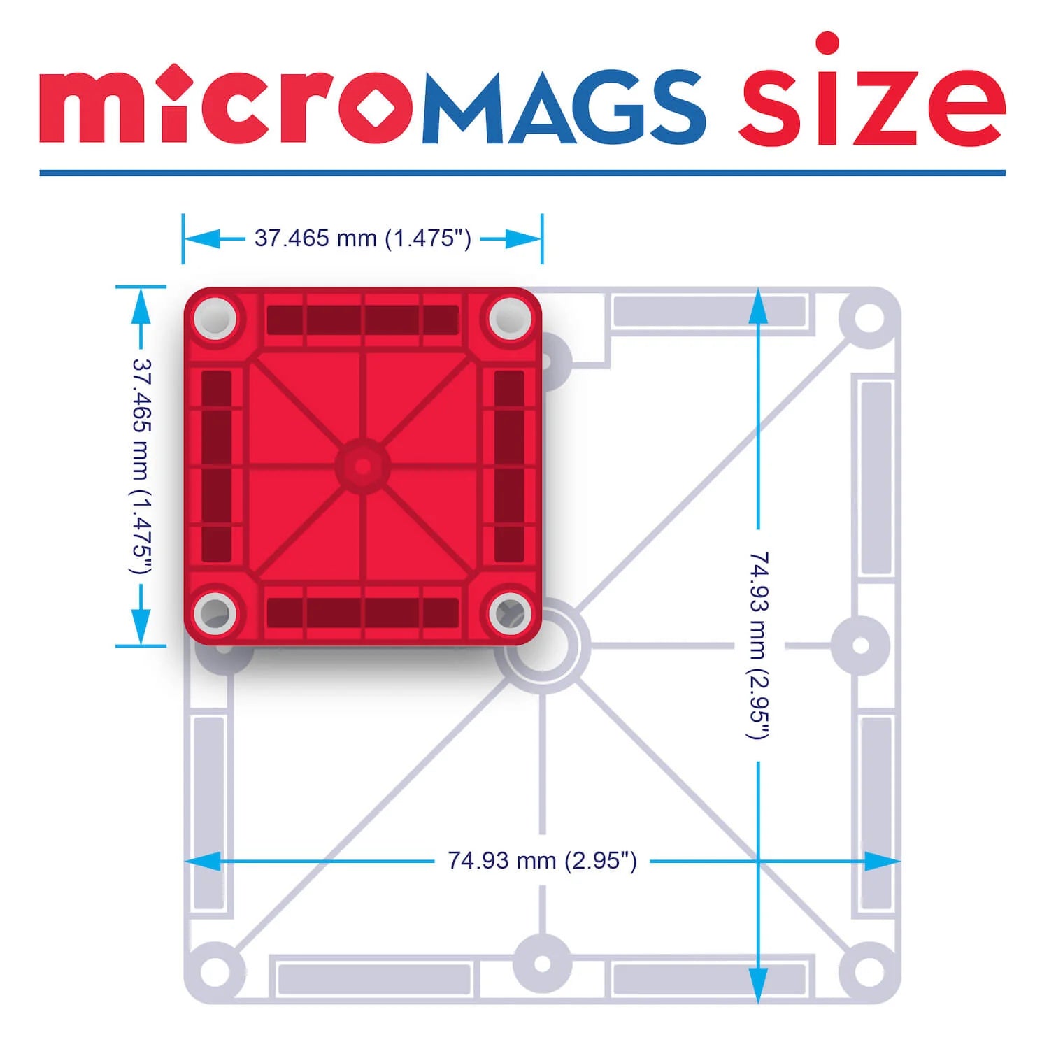 MAGNA TILES - microMAGS - 70 Piece Set