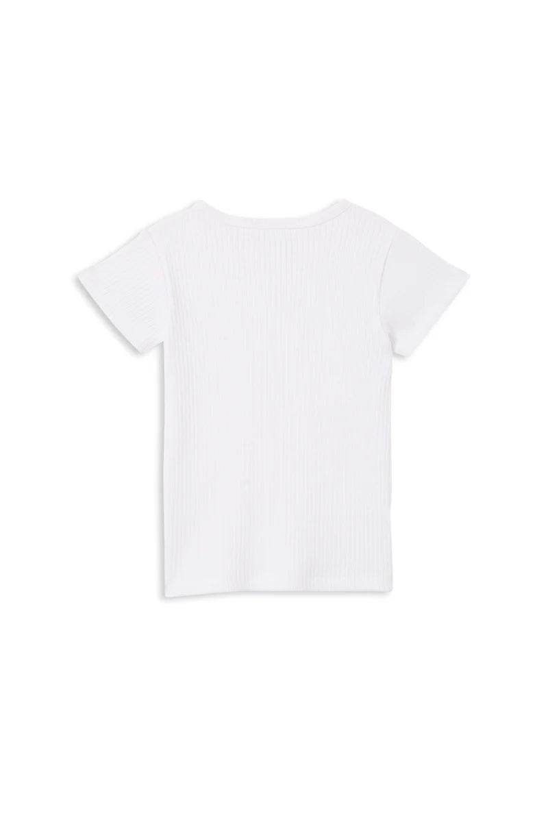 Milky - White Ribbed Tee