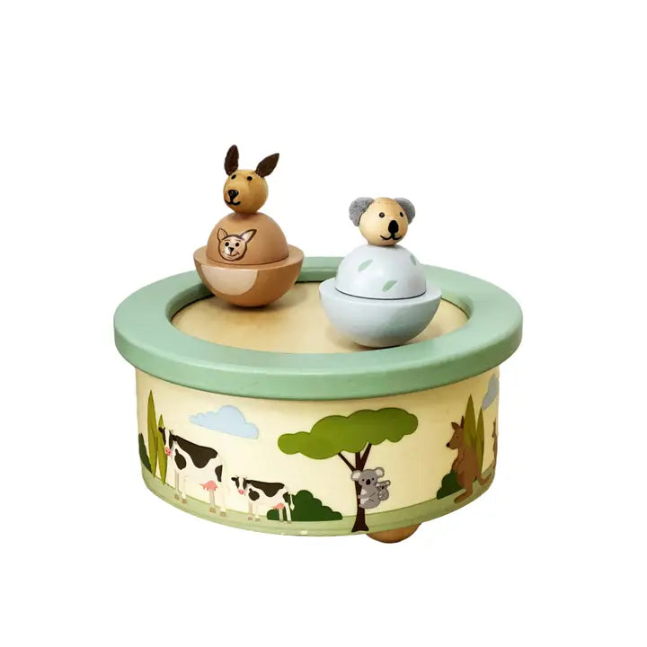 Toyslink - Wooden Kangaroo & Koala Music Box