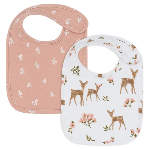 Living Textiles - 2pk Baby Bib Set - Sophia's Garden