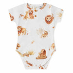 Load image into Gallery viewer, Snuggle Hunny - Lion Short Sleeve Organic Bodysuit
