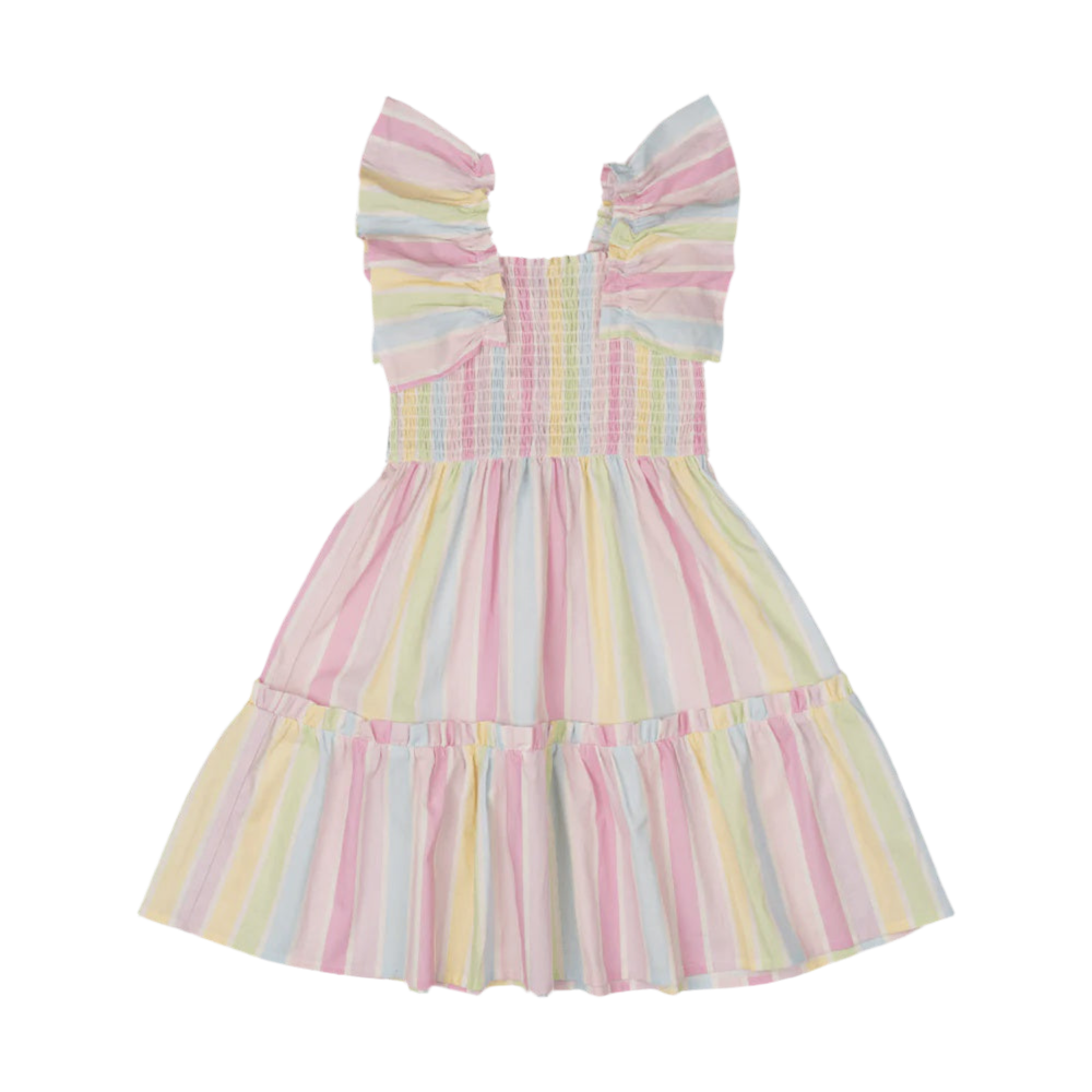 Rock Your Baby - Sorbet Stripe Shirred Dress