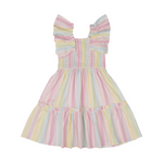 Load image into Gallery viewer, Rock Your Baby - Sorbet Stripe Shirred Dress
