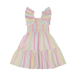 Rock Your Baby - Sorbet Stripe Shirred Dress