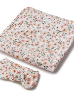 Load image into Gallery viewer, Snuggle Hunny - Organic Jersey Wrap &amp; Topknot Set Spring Floral
