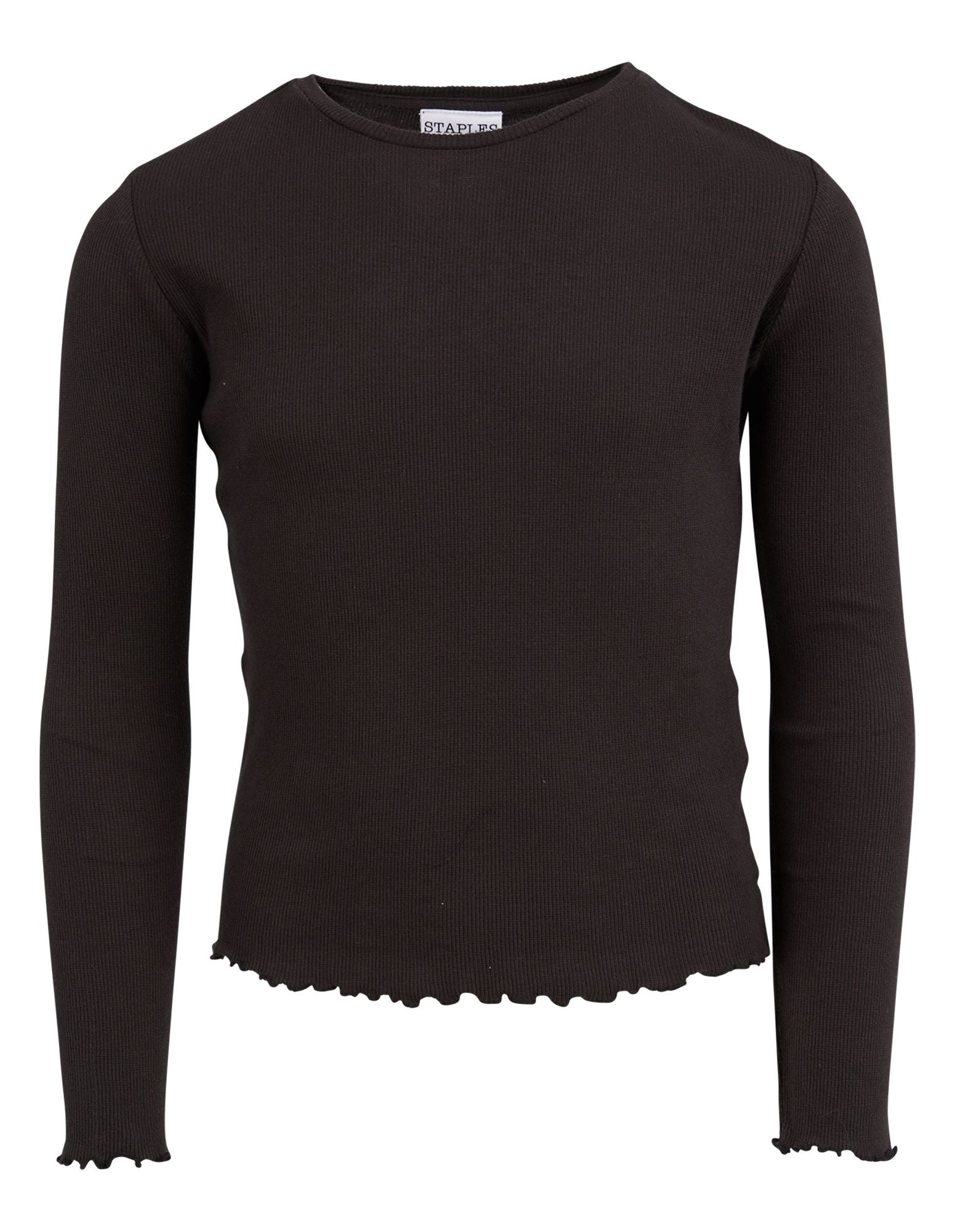 Eve Girl - Rib L/S Tee - Washed Black