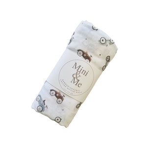 Mini & Me  - Bamboo Muslin Wrap Cars