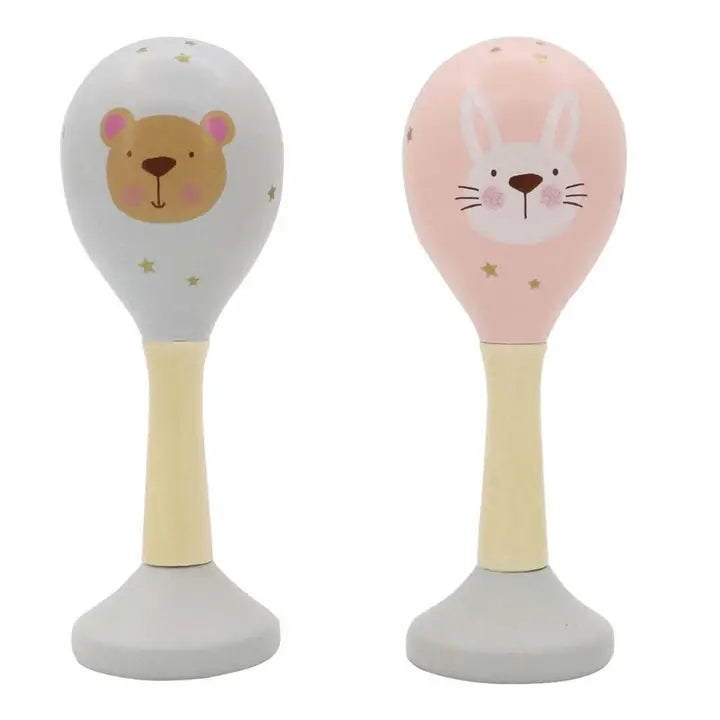 Toyslink - Wooden Maracas Bear & Rabbit