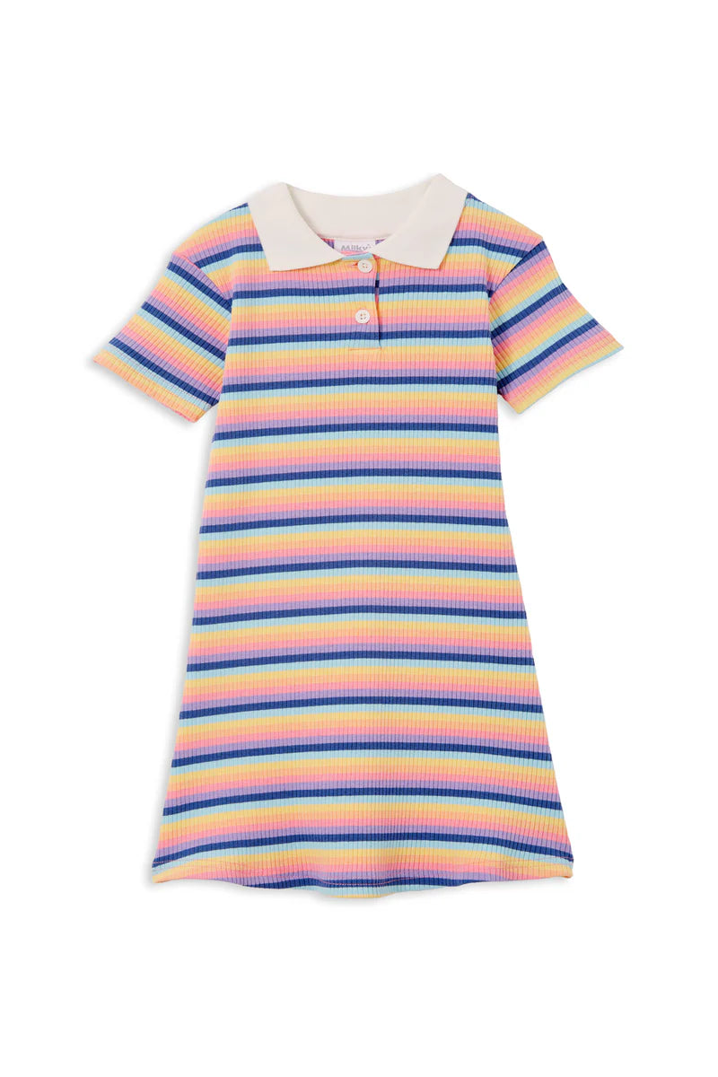 Milky - Multi Stripe Rib Dress