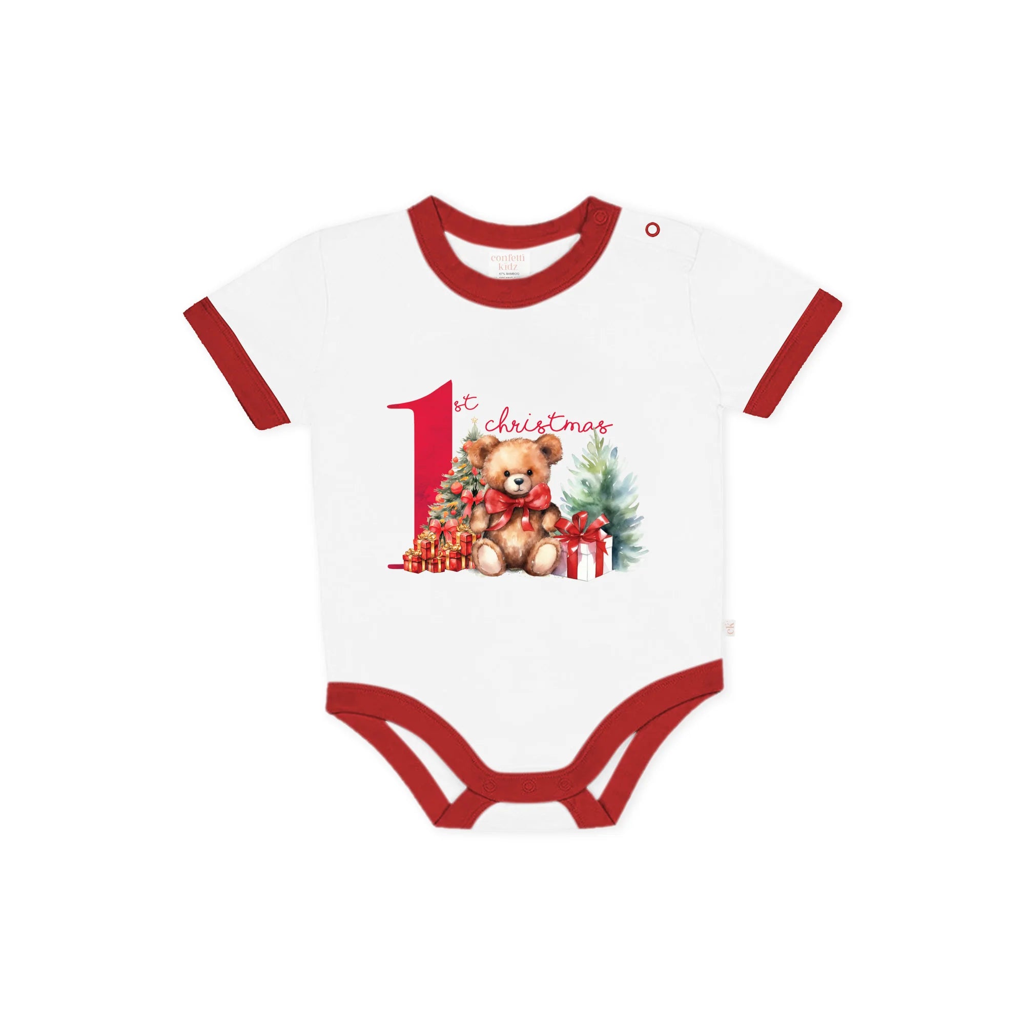 Confetti Kidz - My First Christmas Bodysuit - Teddy