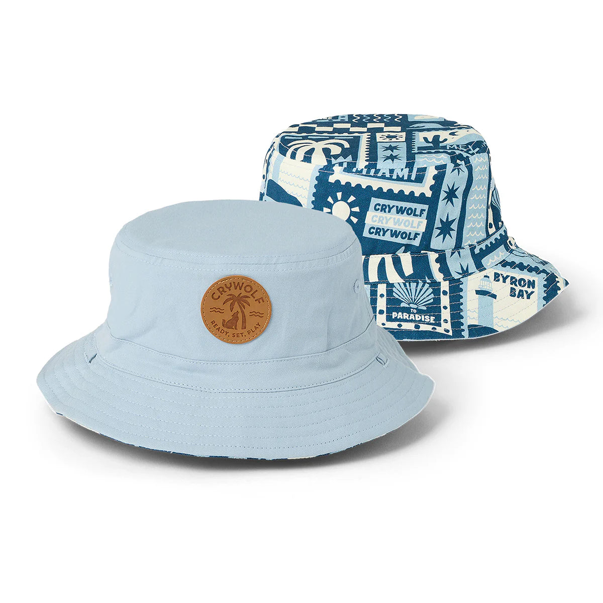 Cry Wolf - Reversible Bucket Hat - Postcards