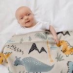 Load image into Gallery viewer, Di Lusso Living - Baby Blanket Dino Dinosaur
