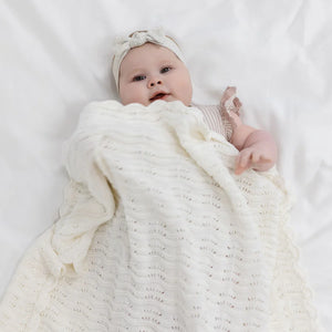 Di Lusso Living - Baby Blanket Harper Ivory