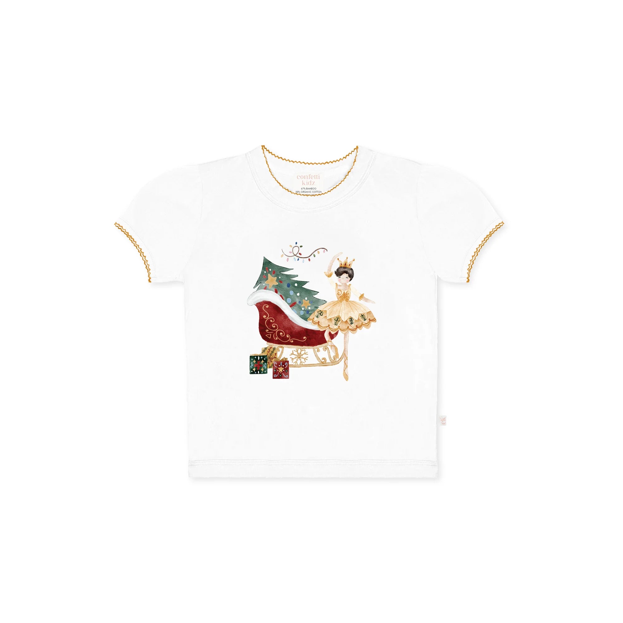 Confetti Kidz - Christmas Ballet Tee Gold