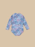 Load image into Gallery viewer, HUXBABY - GARDEN FLORAL ZIP SWIMSUIT - LONG SLEEVE
