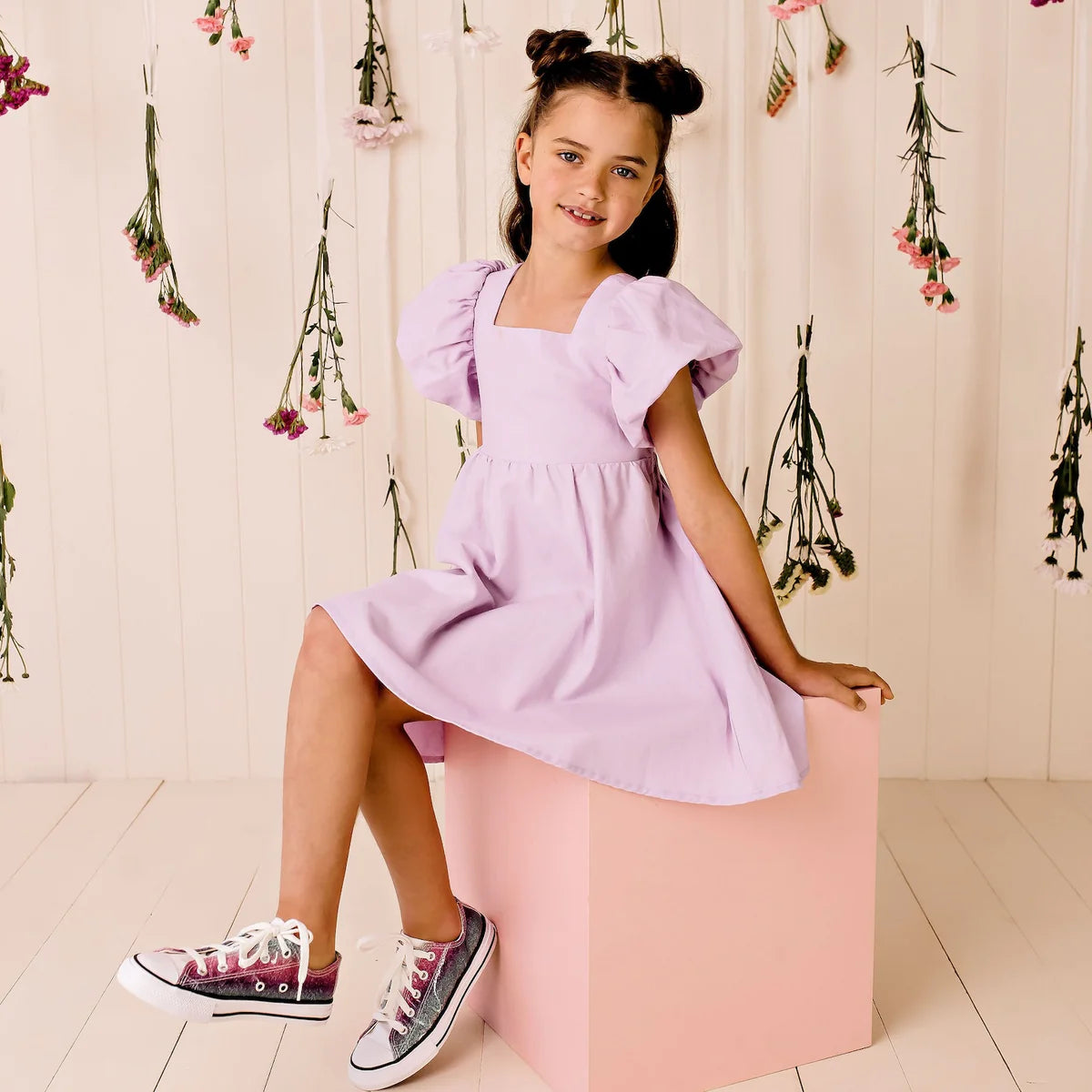 Designer Kidz - Grace Tie Back Dress - Lavender