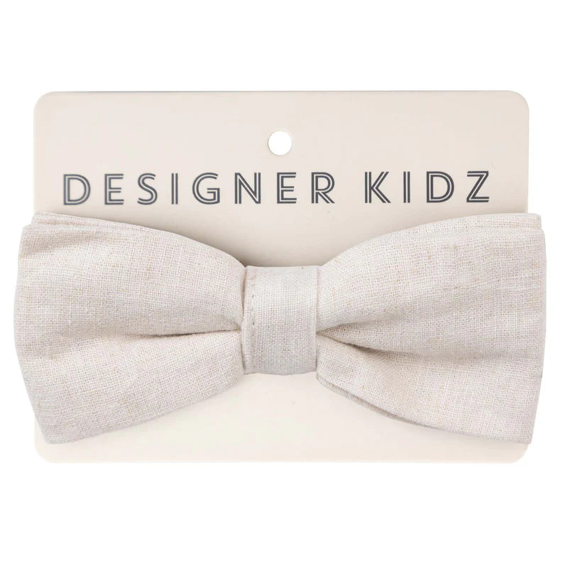 Designer Kidz - Finley Linen Bow Tie - Sand