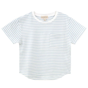 Designer Kidz - Harvey S/S Stripe T-Shirt - Ice Blue