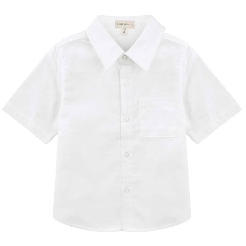 DESIGNER KIDZ - Jackson S/S Cotton Shirt - White