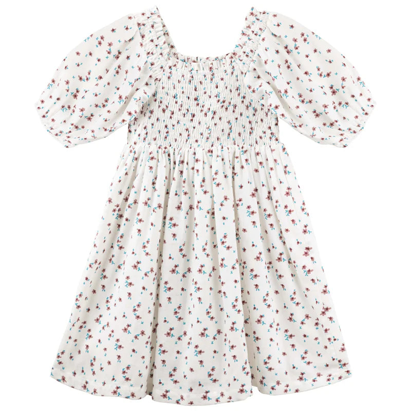 Designer Kidz - Evie Puff Sleeve Dress - Ecru