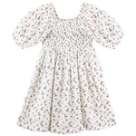 Load image into Gallery viewer, Designer Kidz - Evie Puff Sleeve Dress - Ecru
