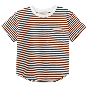 Designer Kidz - Harvey S/S Stripe T-Shirt - Cocoa