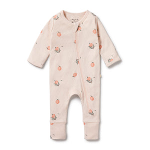 Wilson & Frenchy - Peaches Pointelle Zipsuit with Feet