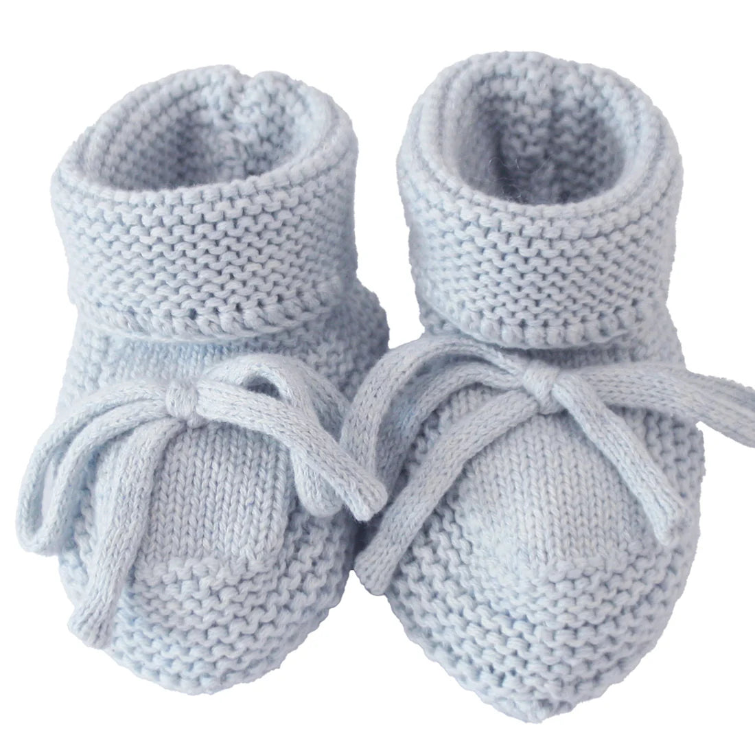 Alimrose - Knit Baby Booties Blue 0-6mth