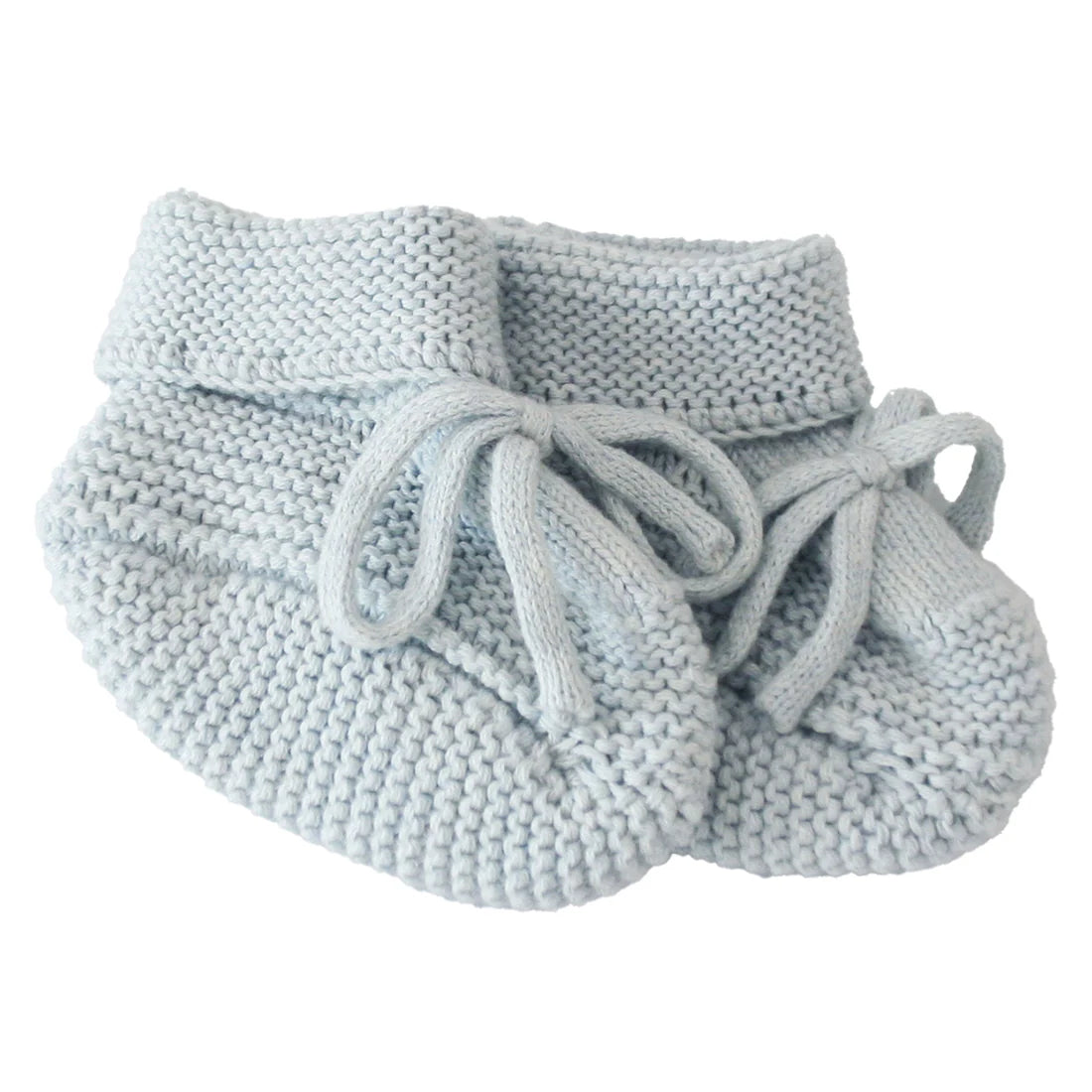 Alimrose - Knit Baby Booties Blue 0-6mth