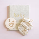 Load image into Gallery viewer, Alimrose - Knit Baby Booties Natural 0-6mth
