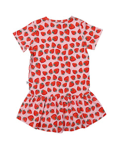 RADICOOL KIDS - STRAWBERRY CRUSH FRILL DRESS