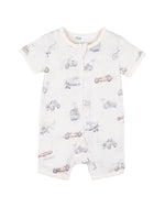 Load image into Gallery viewer, BEBE - FINLEY PRINT SS ZIP ROMPER
