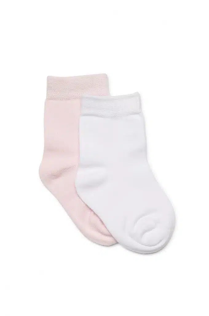 Marquise - Cotton Knit Socks 2 Pack Pink/White